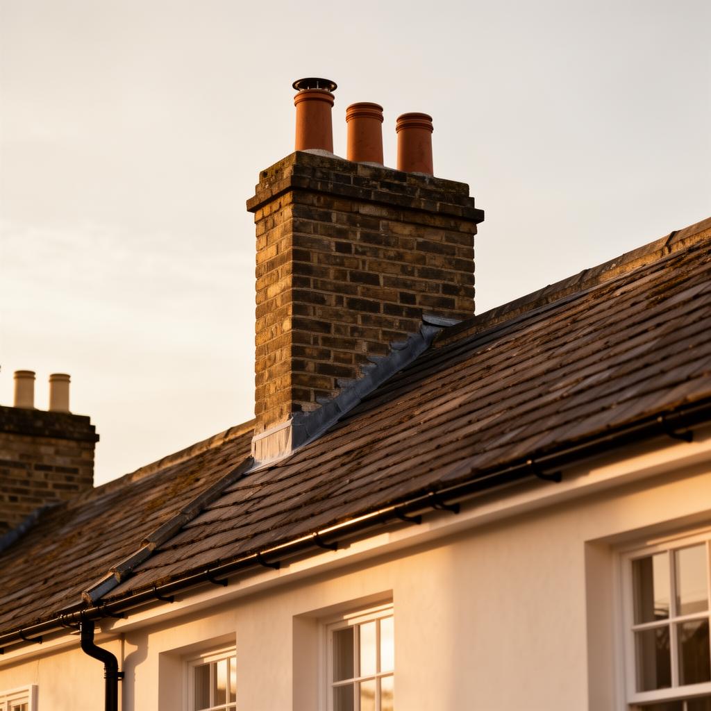 Restored period chimney and roof